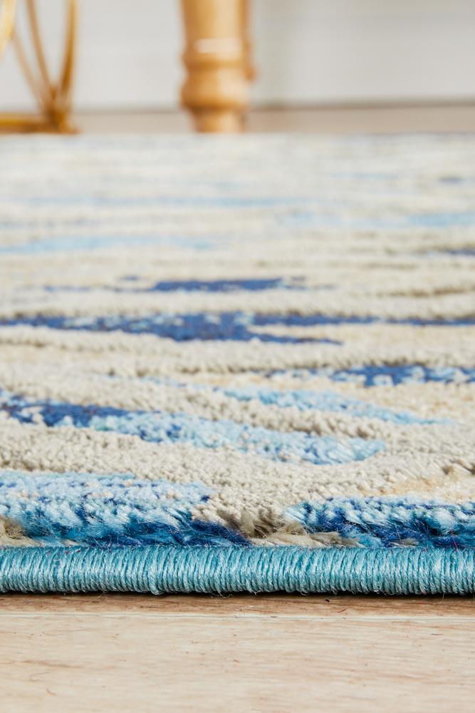 Dreamscape Ropes Modern Blue Runner Rug Rug Culture