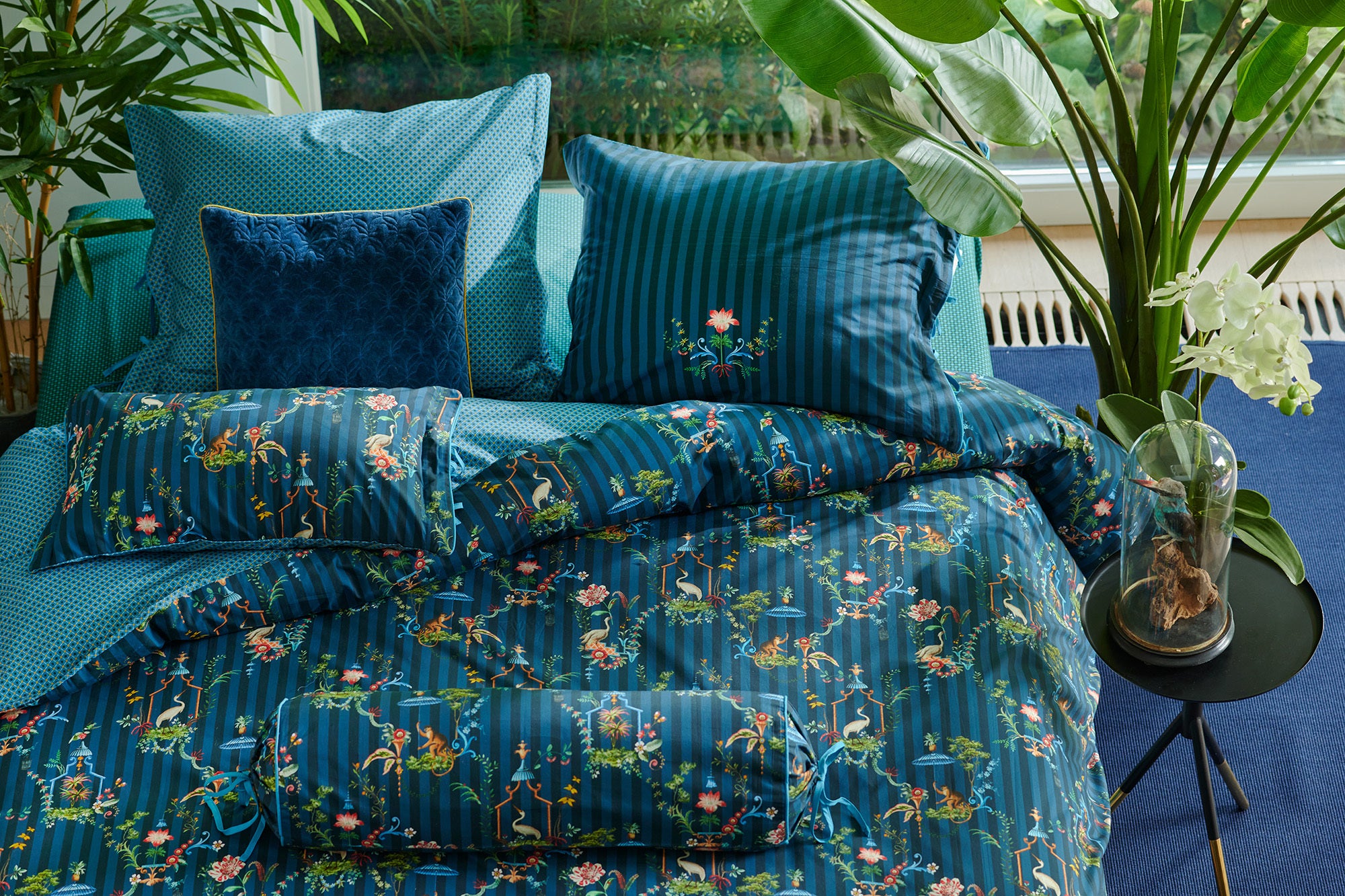 Pip Studio Singerie Dark Blue Cotton Quilt Cover Set Pip Studio