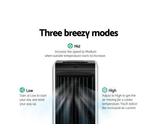 Evaporative Air Cooler - Black Devanti