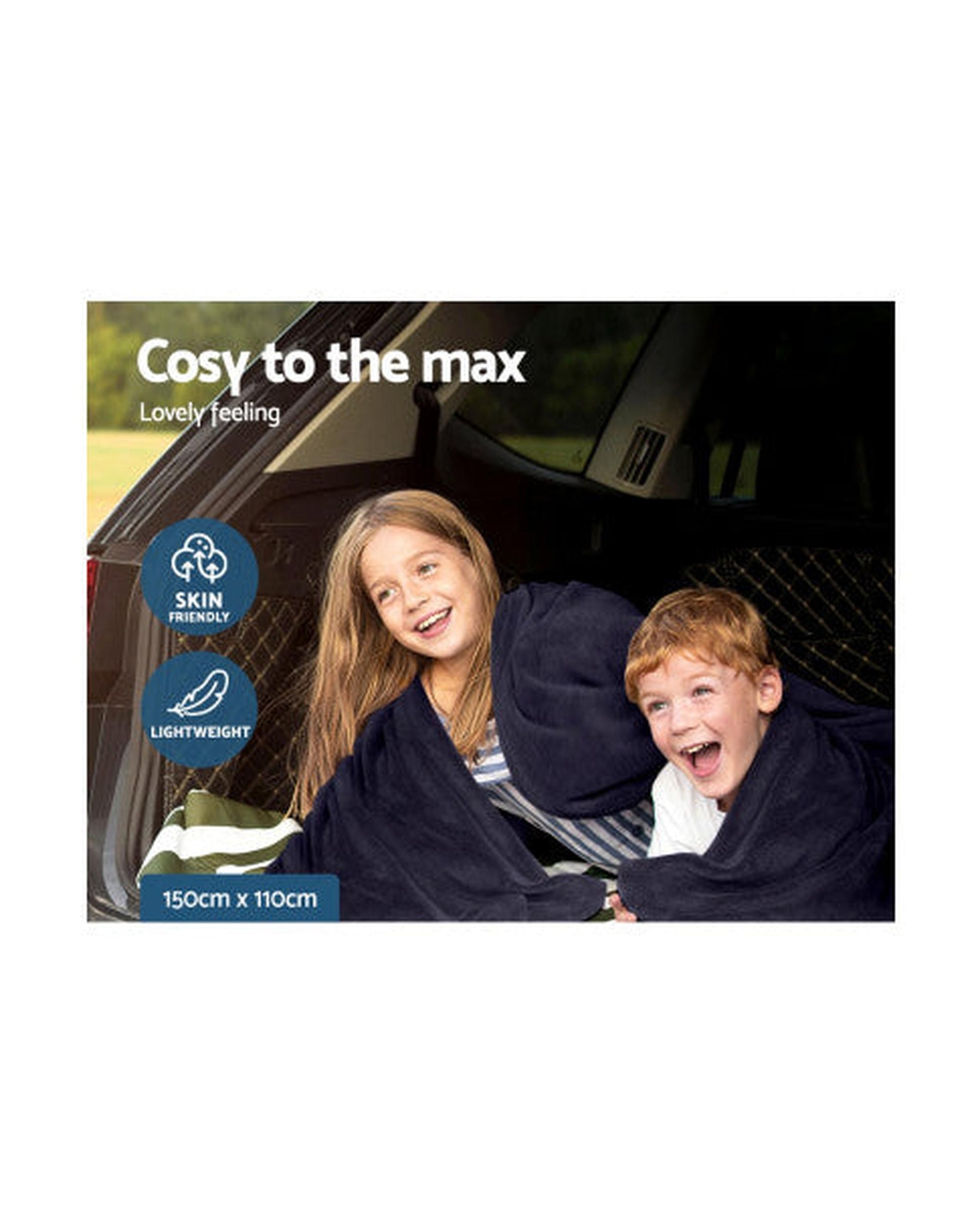 Electric Heated Blanket Car Truck Throw Rug Travel Camping 12V DC Aut Giselle