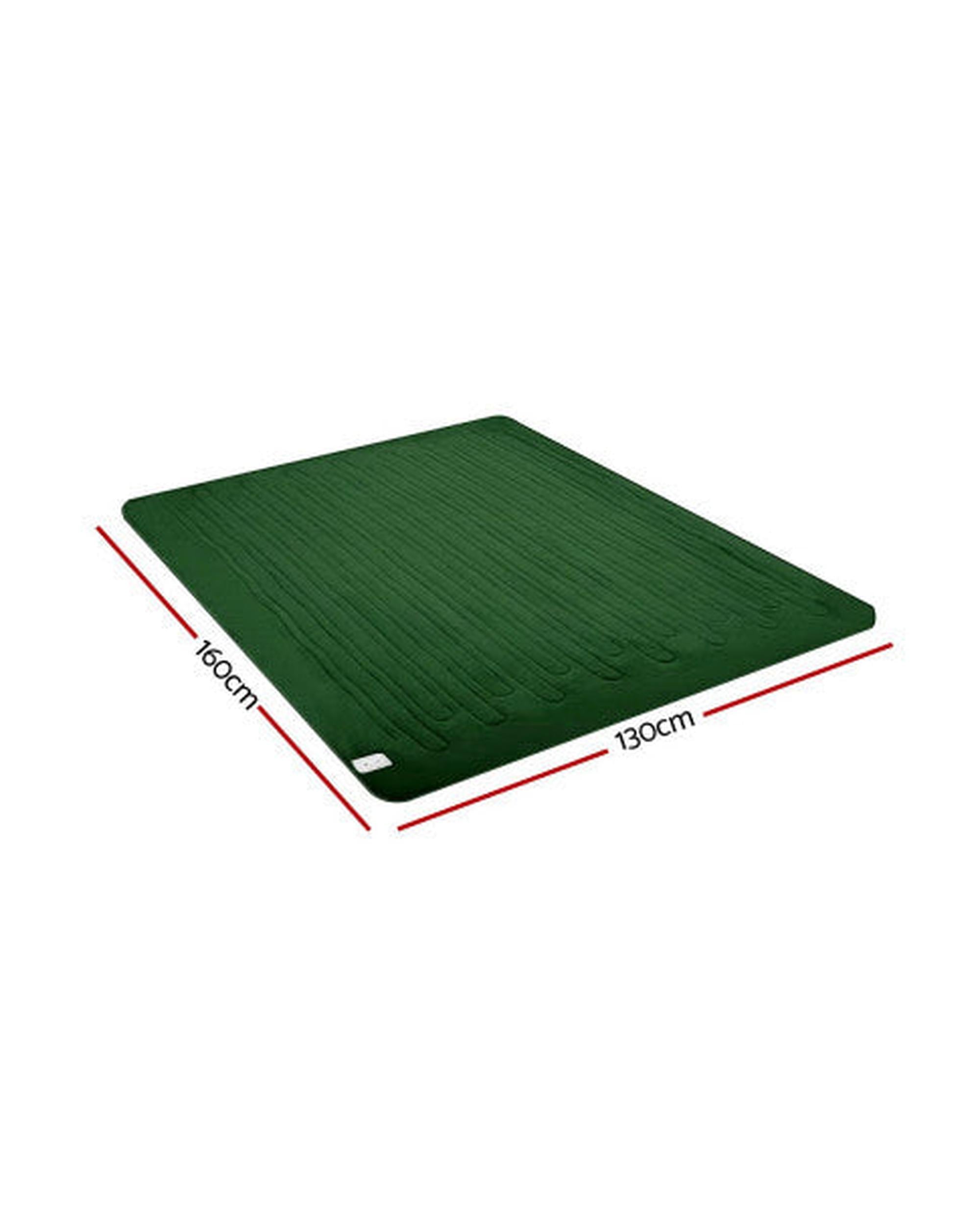 Electric Throw Rug Heated Blanket Washable Snuggle Flannel Winter Green Giselle