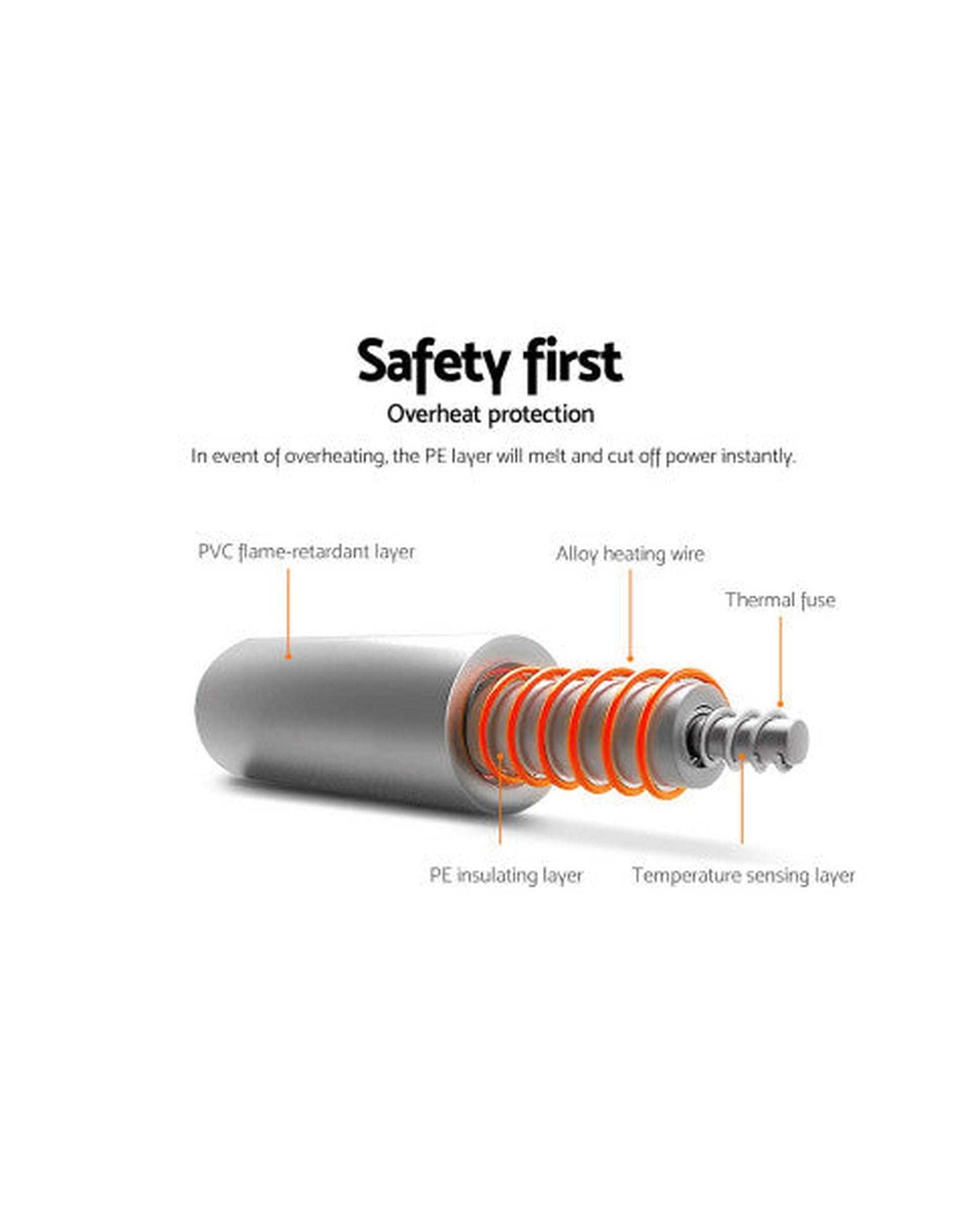 Electric Throw Rug Heated Blanket Washable Snuggle Flannel Winter Green Giselle