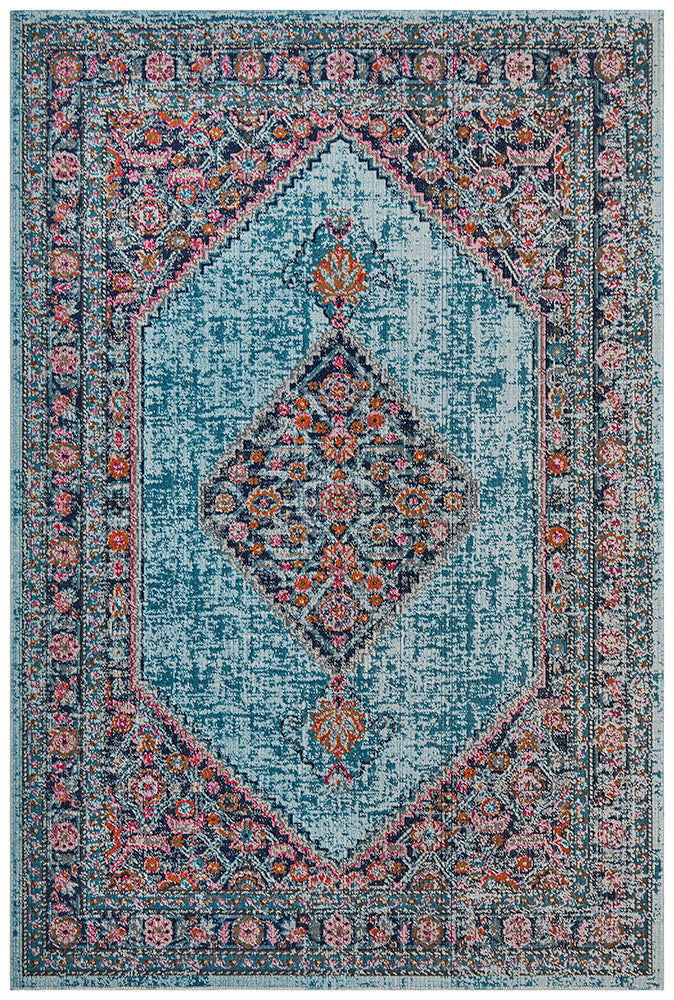 Eternal Whisper Diamond Blue Rug Rug Culture