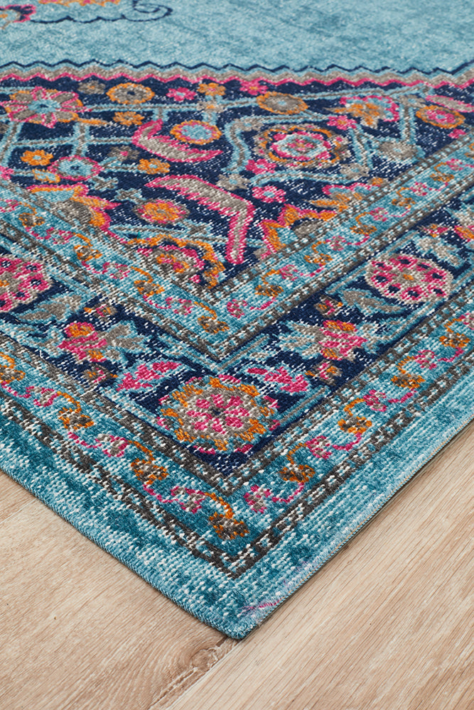 Eternal Whisper Diamond Blue Rug Rug Culture