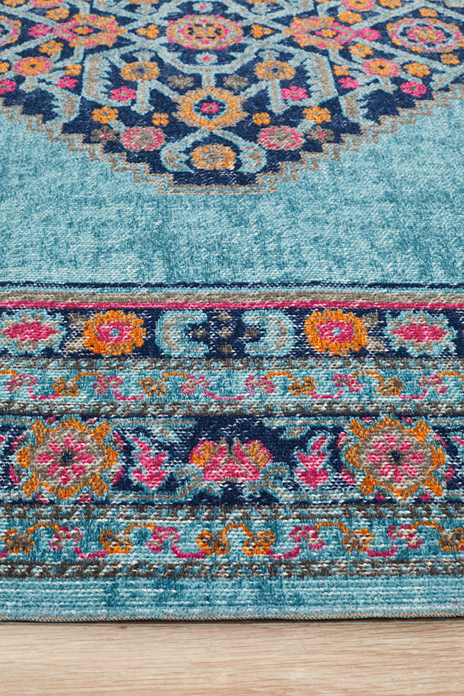 Eternal Whisper Diamond Blue Rug Rug Culture