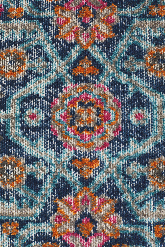 Eternal Whisper Diamond Blue Rug Rug Culture