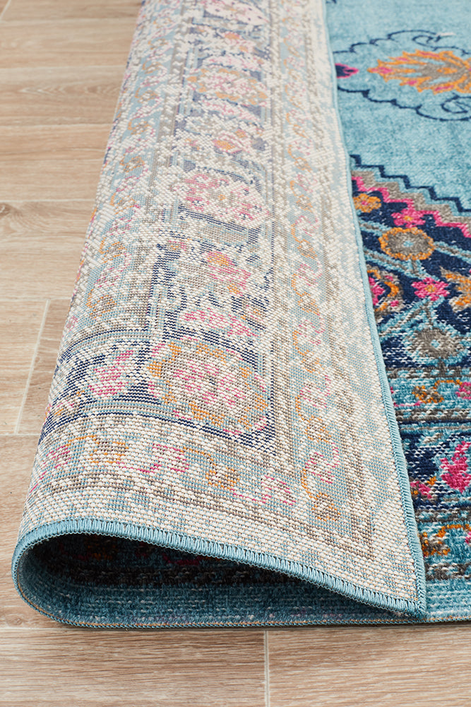 Eternal Whisper Diamond Blue Rug Rug Culture