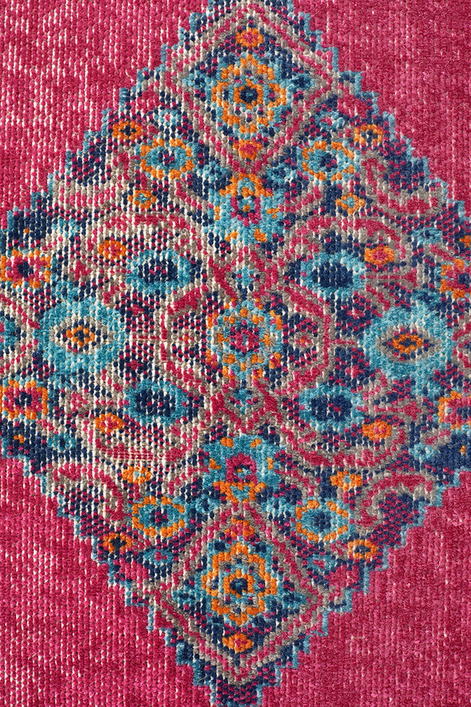 Eternal Whisper Diamond Pink Runner Rug Rug Culture