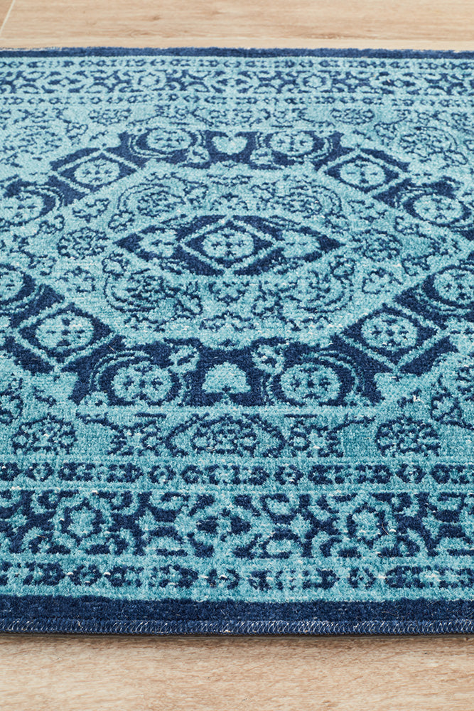 Eternal Whisper Vision Blue Runner Rug Rug Culture