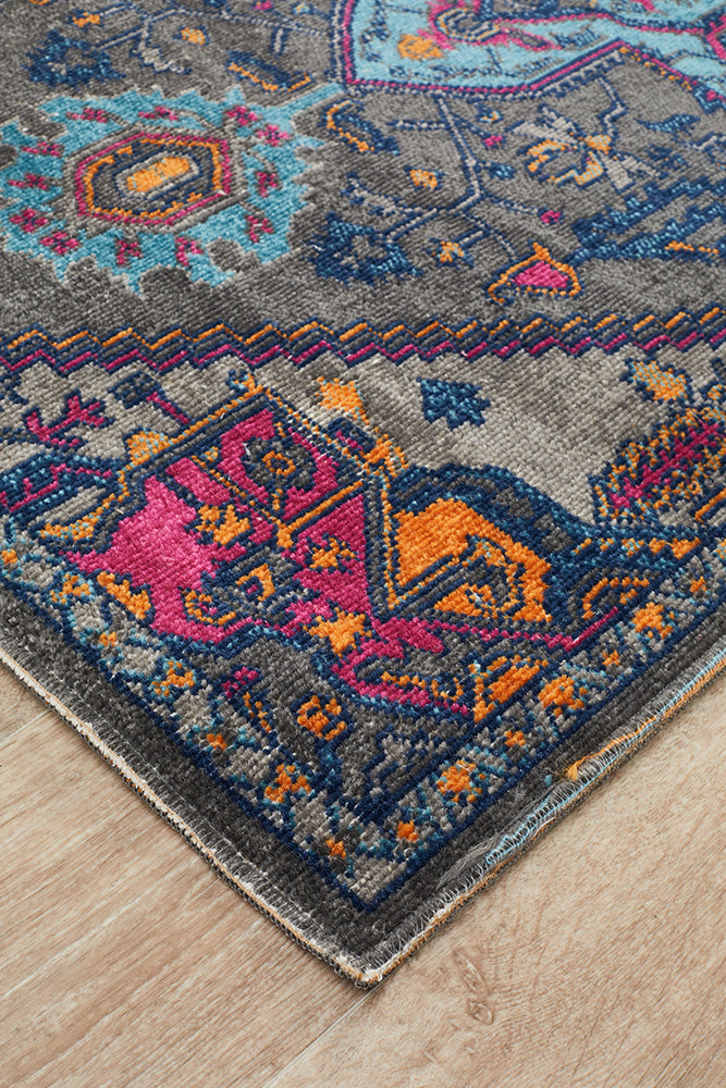 Eternal Whisper Quad Grey Runner Rug Rug Culture