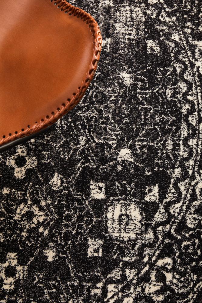 Evoke Estella Charcoal Transitional Round Rug Rug Culture