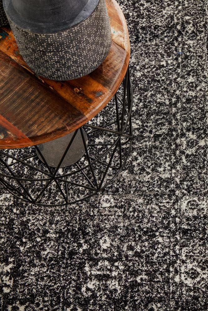 Evoke Estella Charcoal Transitional Runner Rug Rug Culture
