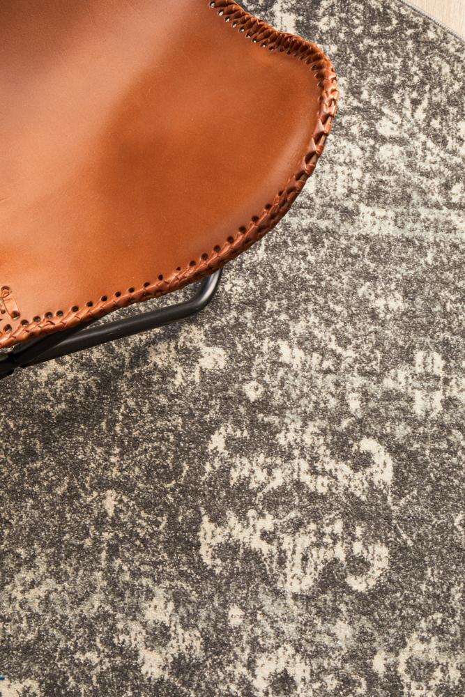 Evoke Pidgeon Grey Transitional Round Rug Rug Culture