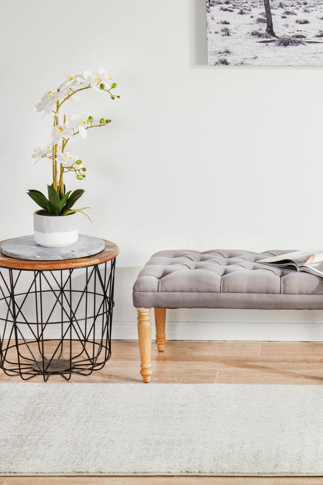 Evoke Shine Silver Transitional Runner Rug Rug Culture