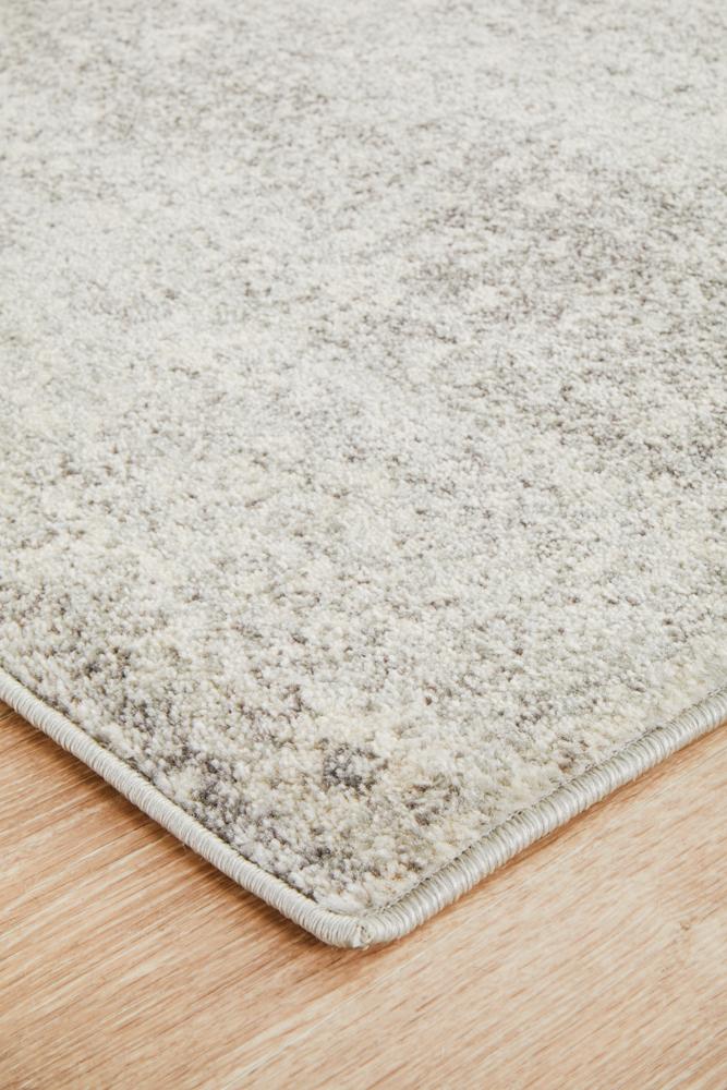 Evoke Shine Silver Transitional Runner Rug Rug Culture