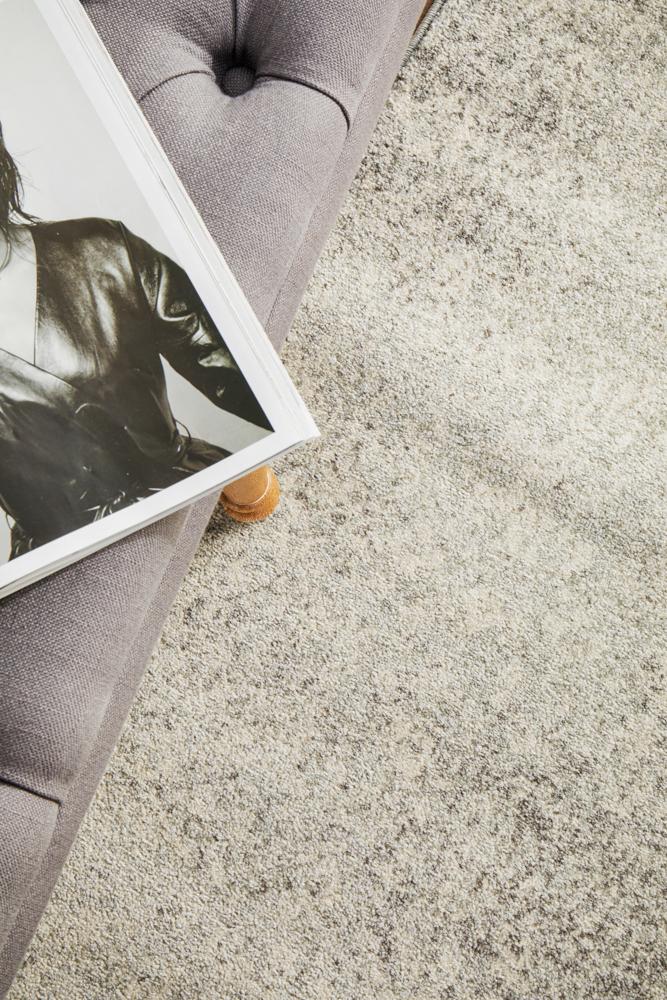 Evoke Shine Silver Transitional Runner Rug Rug Culture