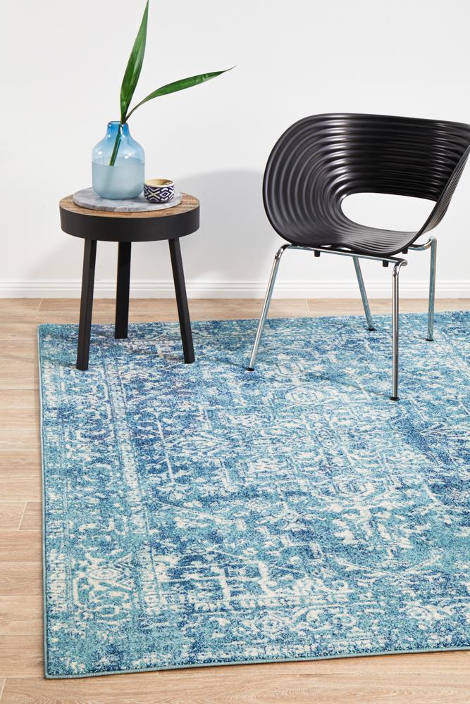 Evoke Muse Blue Transitional Rug Rug Culture
