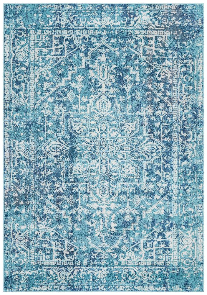 Evoke Muse Blue Transitional Rug Rug Culture