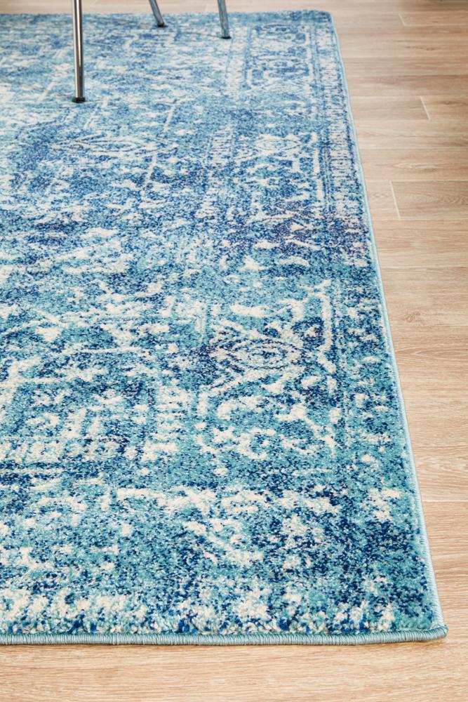 Evoke Muse Blue Transitional Rug Rug Culture