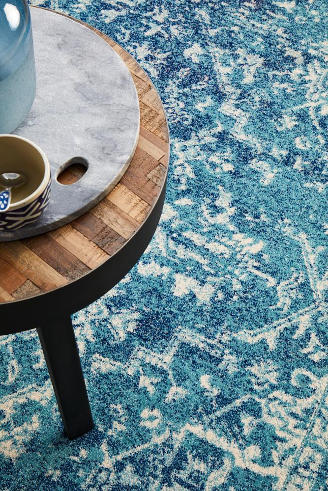 Evoke Muse Blue Transitional Rug Rug Culture