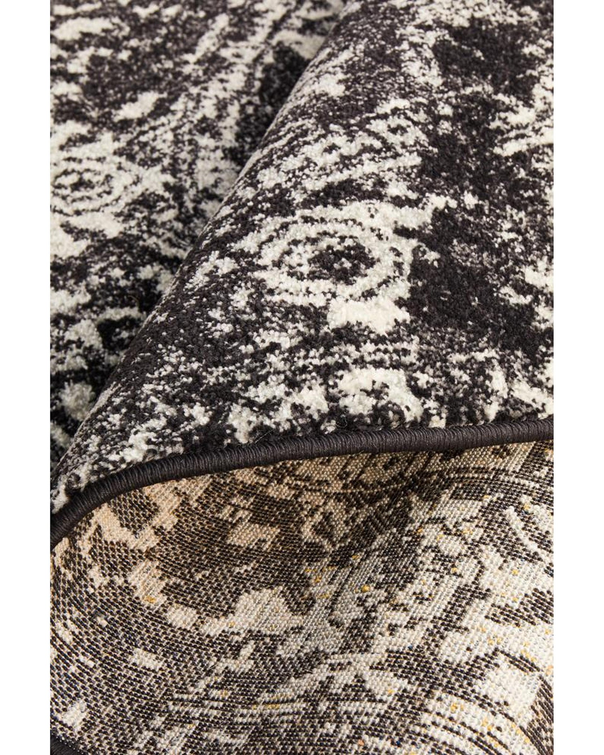 Evoke Scape Charcoal Transitional Round Rug Rug Culture