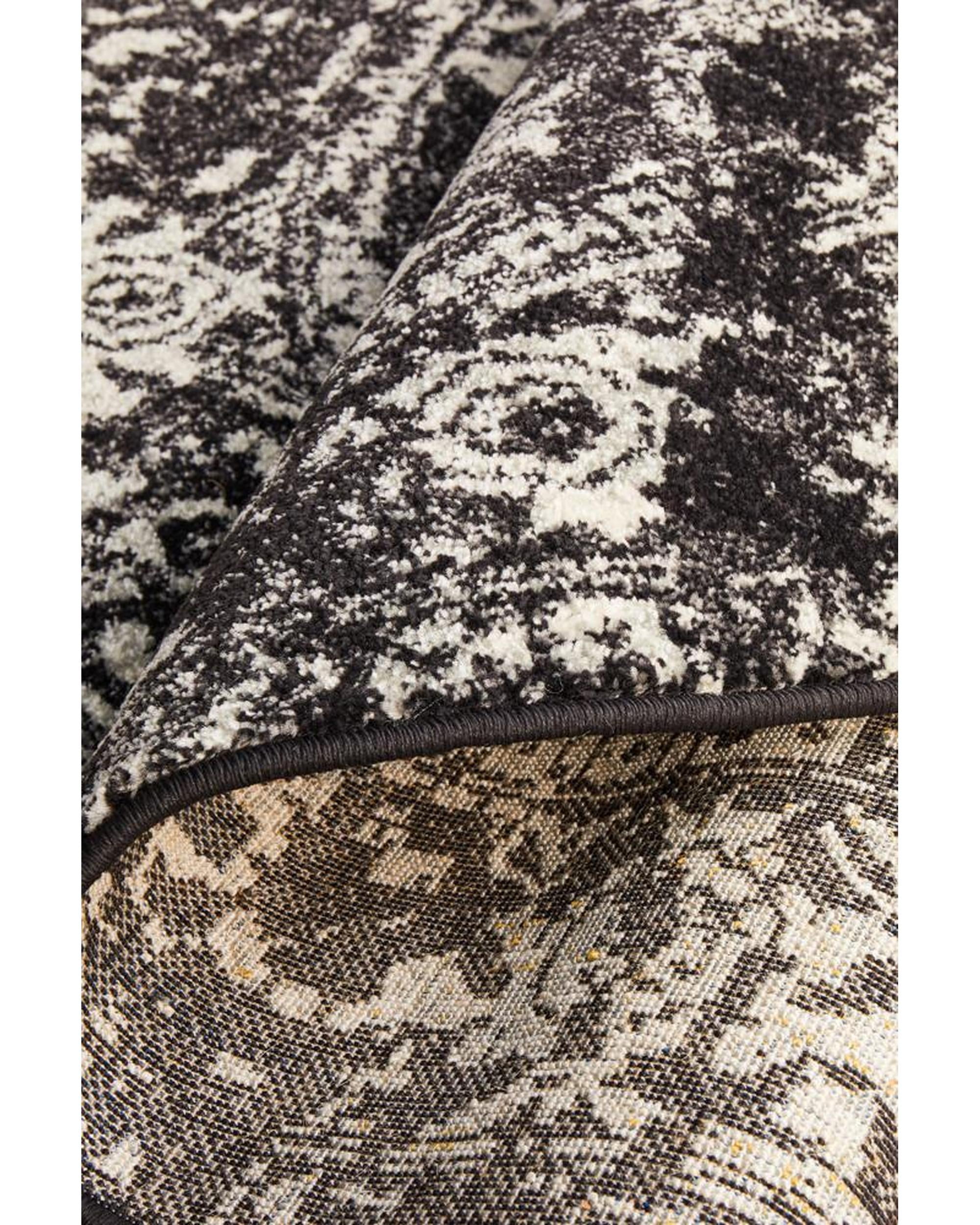 Evoke Scape Charcoal Transitional Round Rug Rug Culture