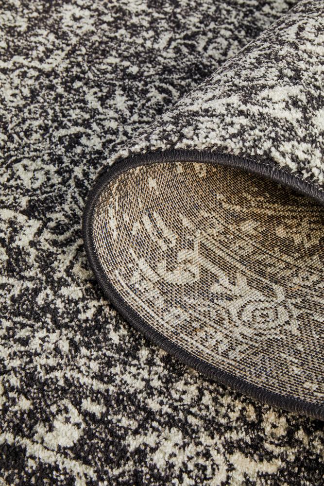 Evoke Scape Charcoal Transitional Runner Rug Rug Culture