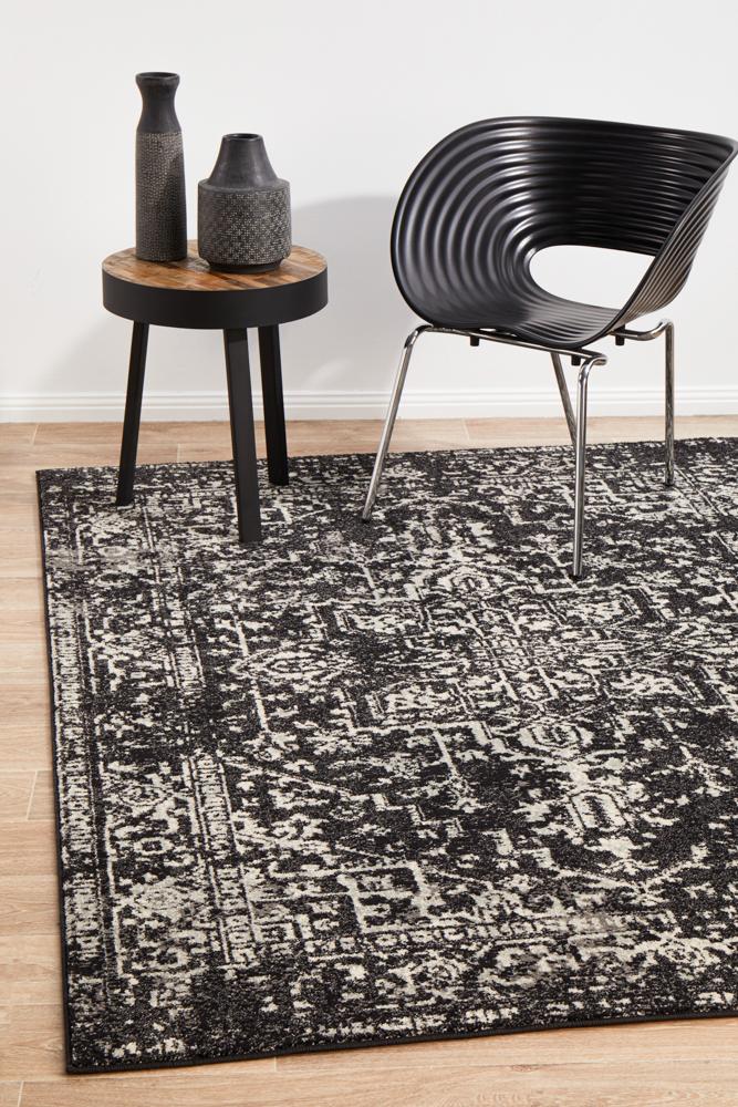 Evoke Scape Charcoal Transitional Rug Rug Culture