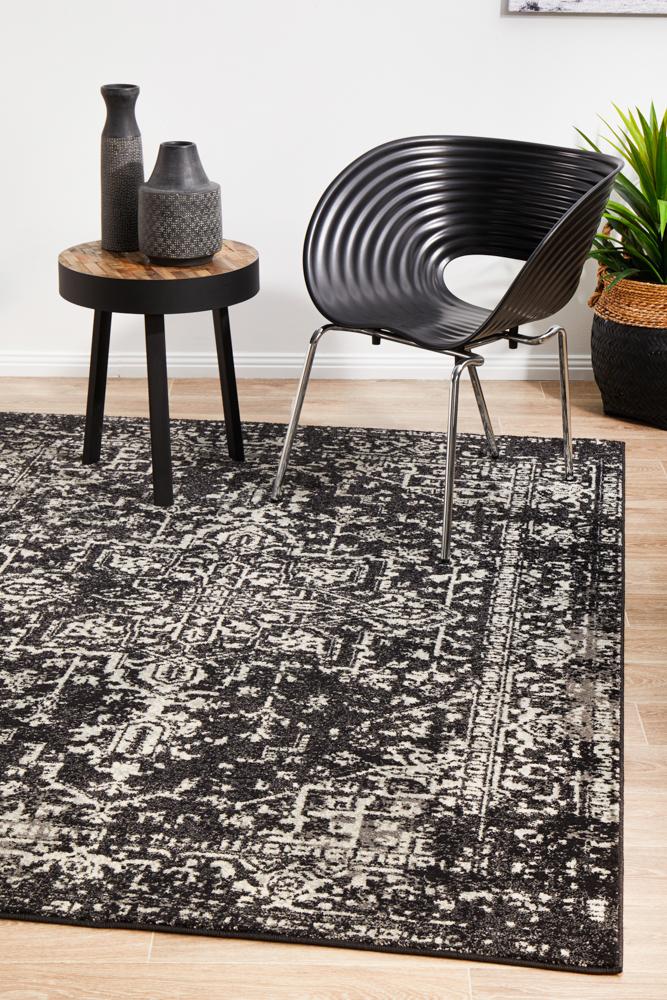 Evoke Scape Charcoal Transitional Rug Rug Culture