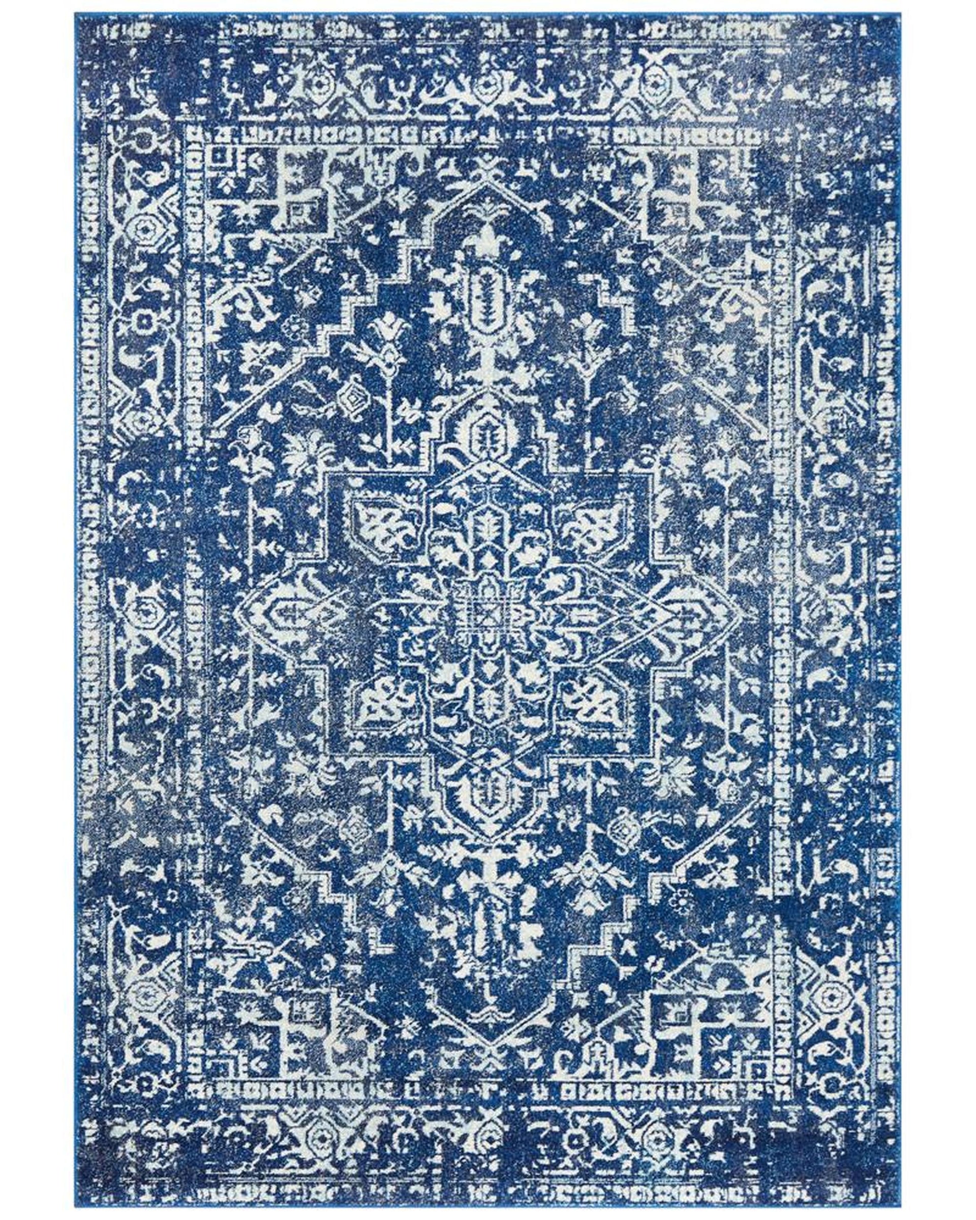 Evoke Contrast Navy Transitional Rug Rug Culture