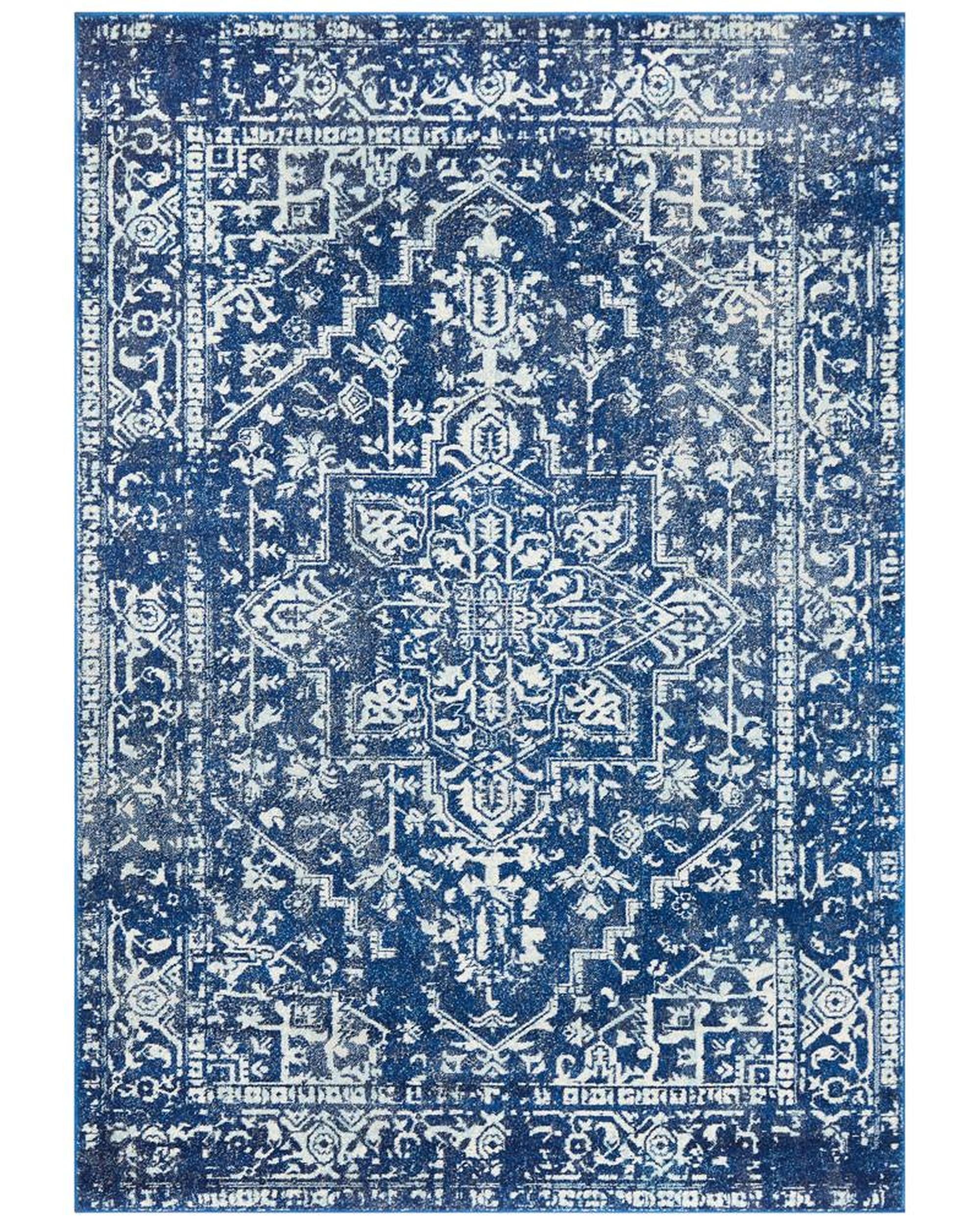 Evoke Contrast Navy Transitional Rug Rug Culture