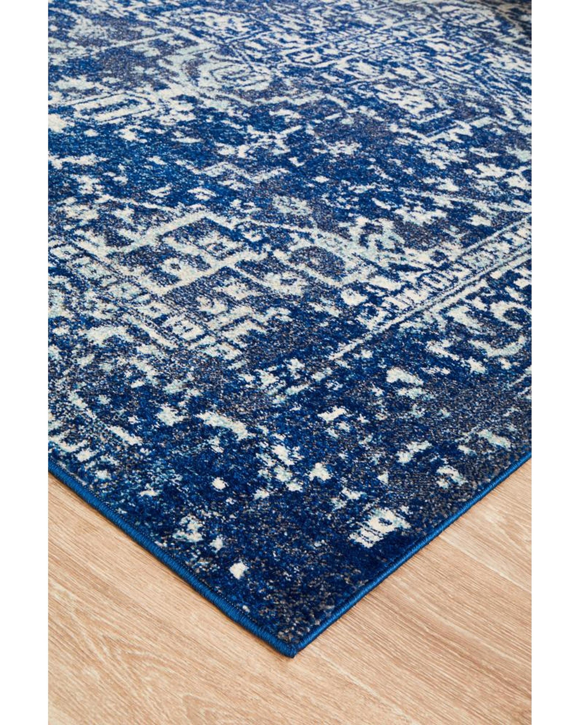 Evoke Contrast Navy Transitional Rug Rug Culture