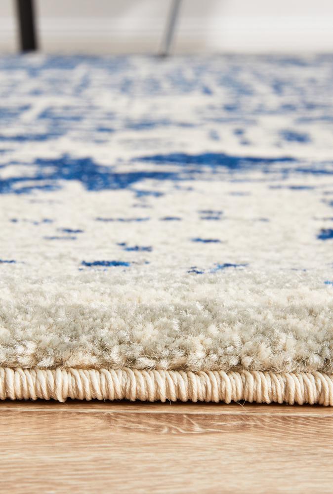 Evoke Horizon White Navy Transitional Rug Rug Culture