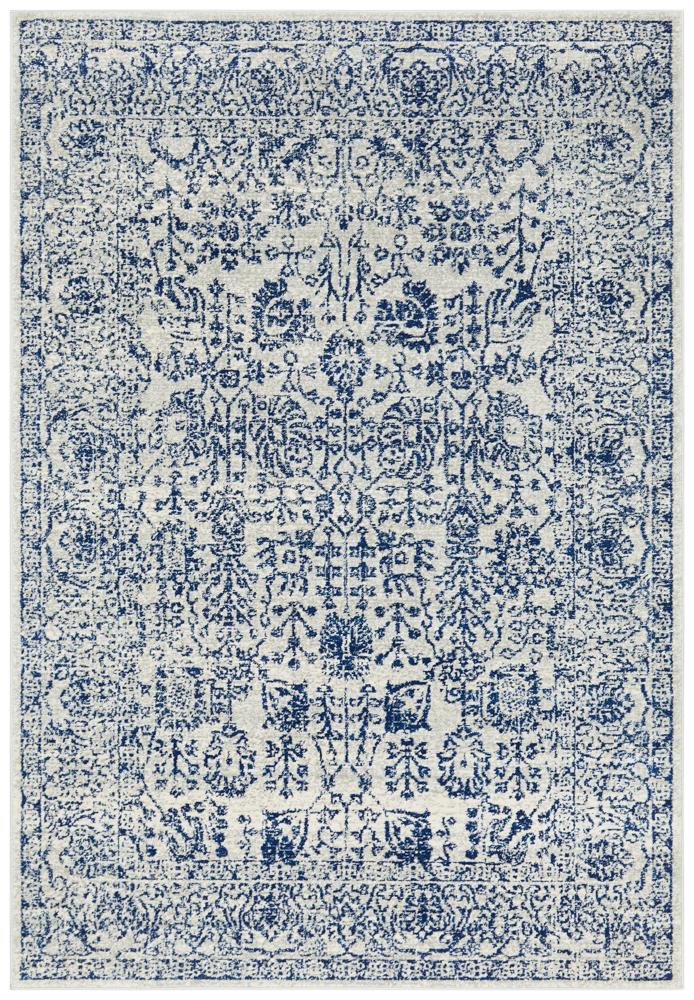 Evoke Frost Blue Transitional Rug Rug Culture