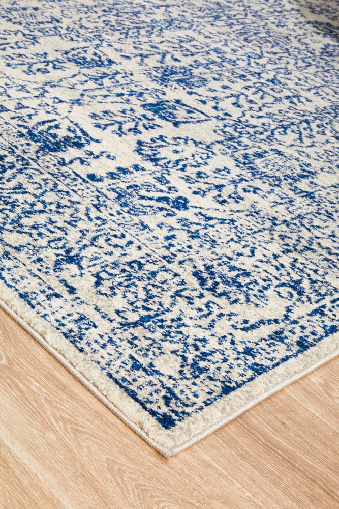 Evoke Frost Blue Transitional Rug Rug Culture