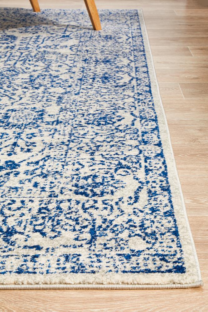 Evoke Frost Blue Transitional Rug Rug Culture
