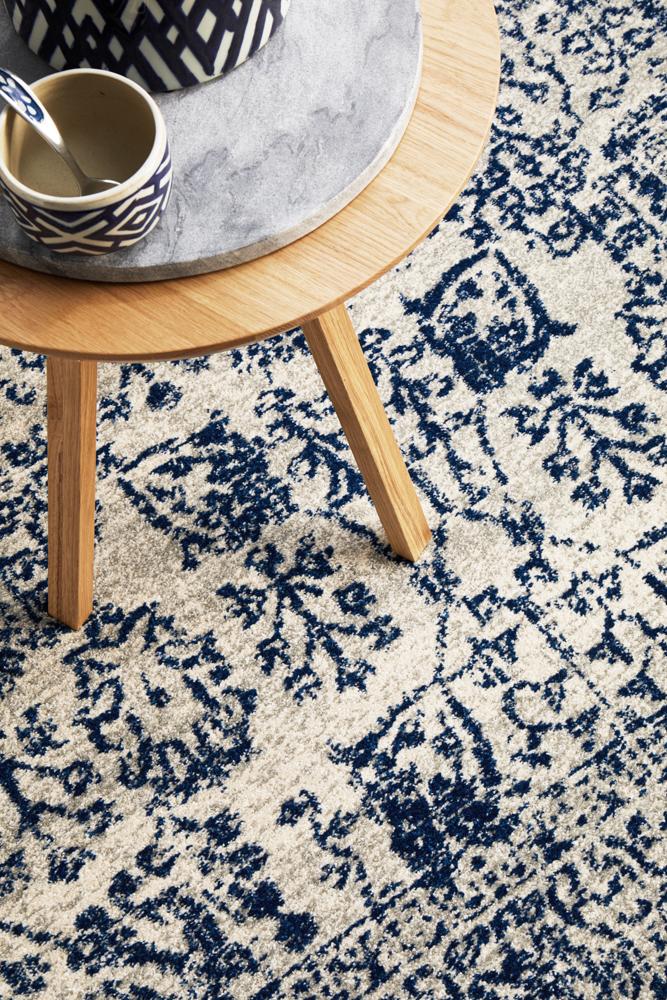 Evoke Frost Blue Transitional Rug Rug Culture