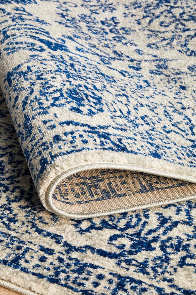 Evoke Frost Blue Transitional Rug Rug Culture