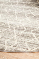 Evoke Remy Silver Transitional Round Rug Rug Culture