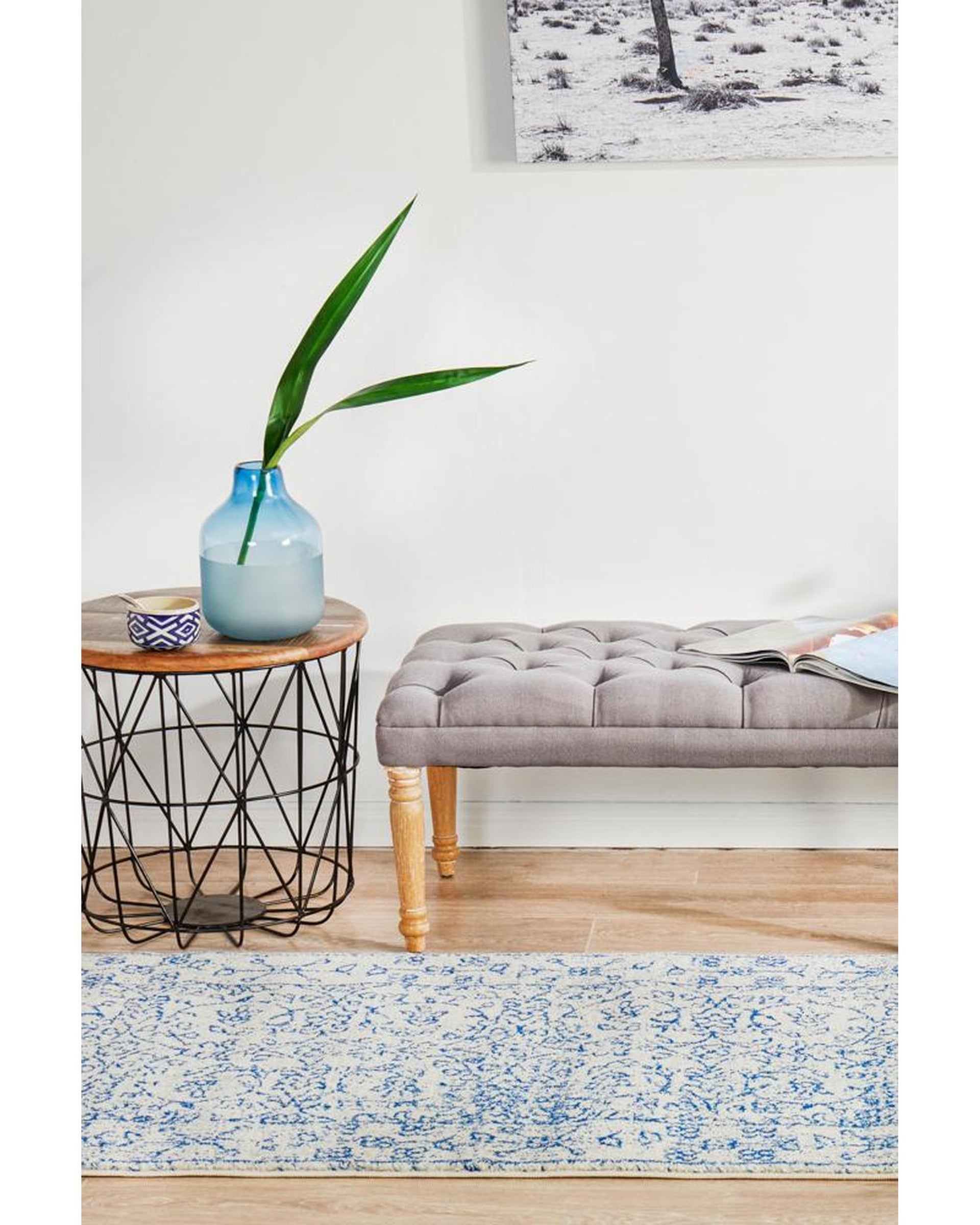 Evoke Whisper White Transitional Runner Rug Rug Culture