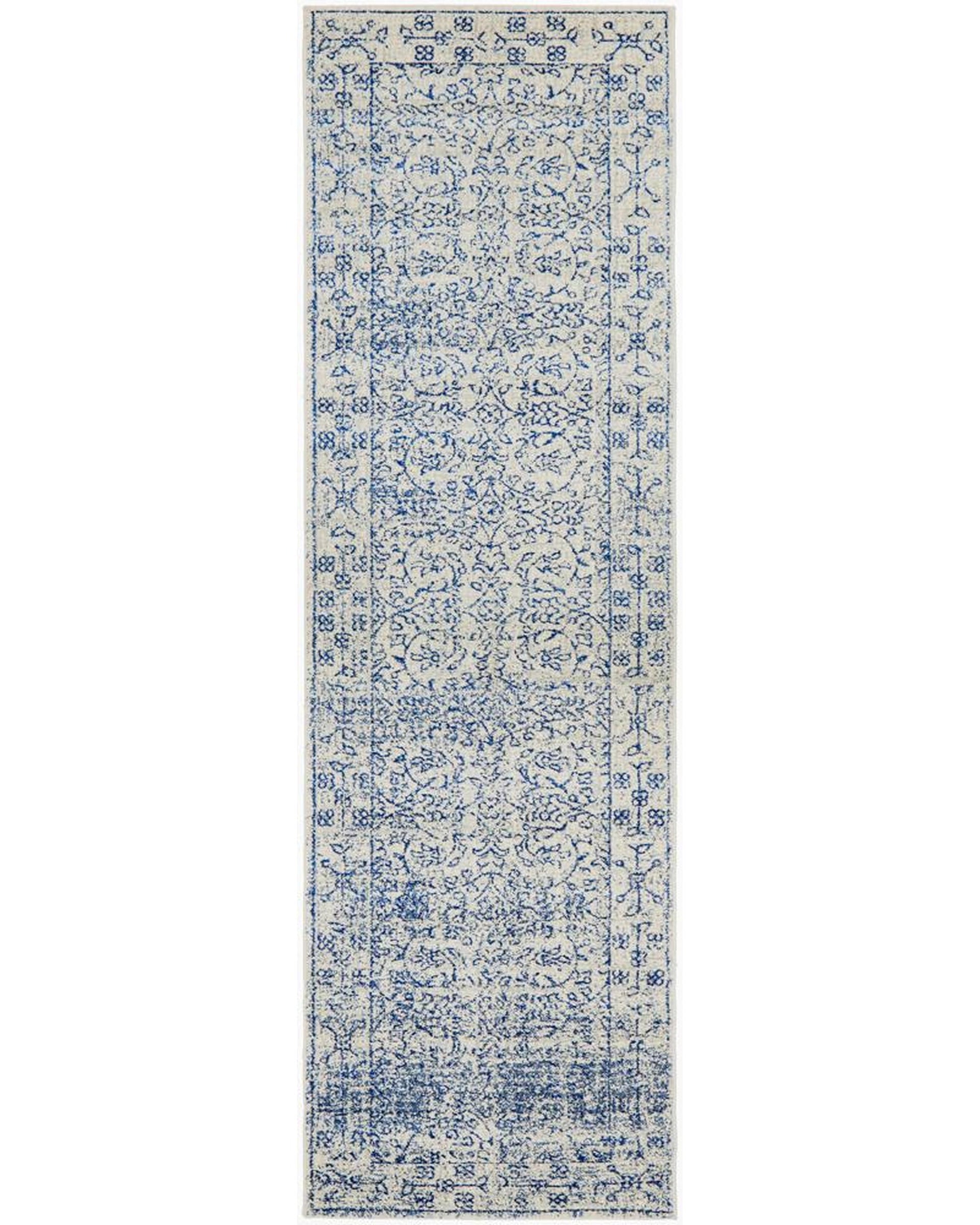 Evoke Whisper White Transitional Runner Rug Rug Culture