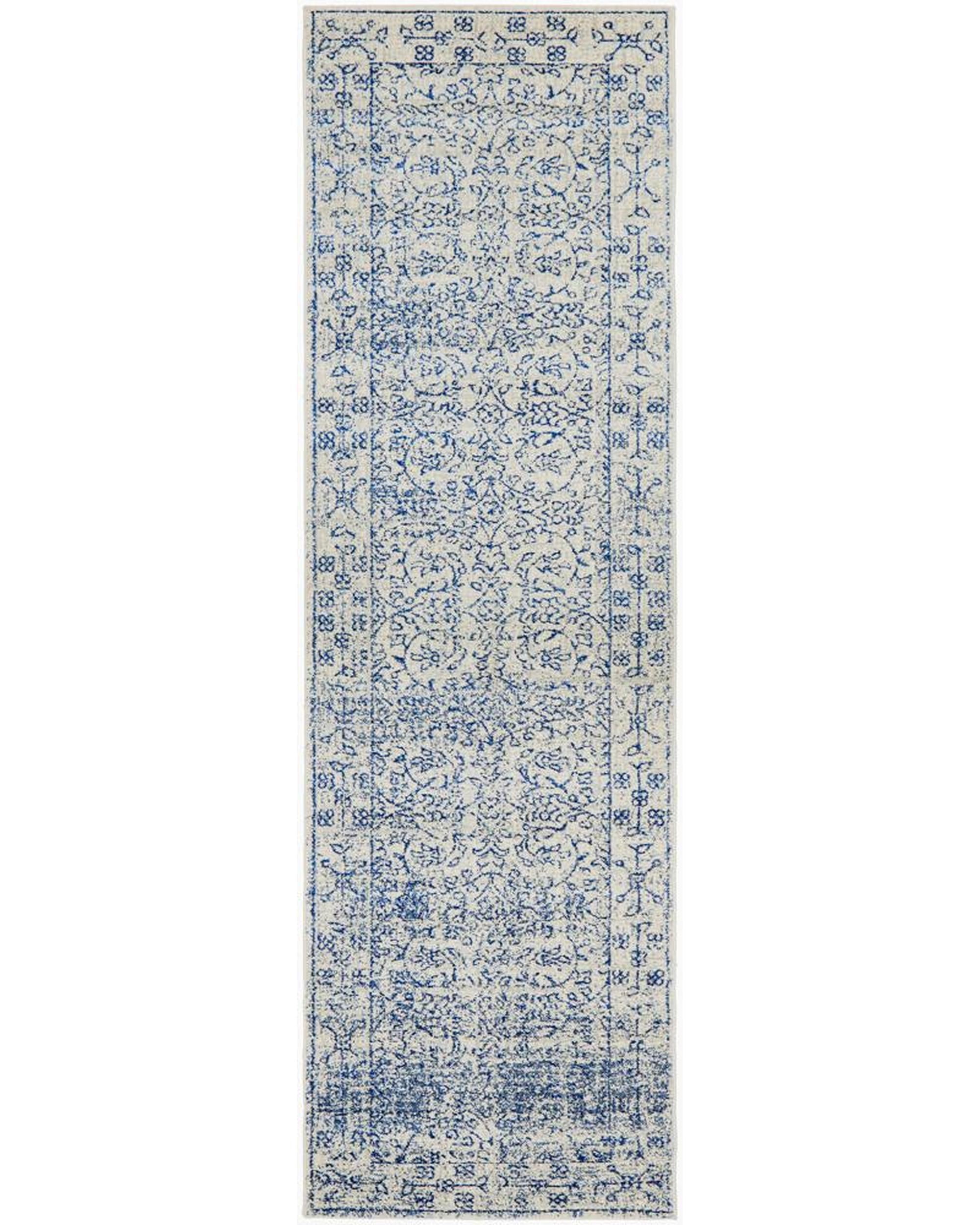 Evoke Whisper White Transitional Runner Rug Rug Culture