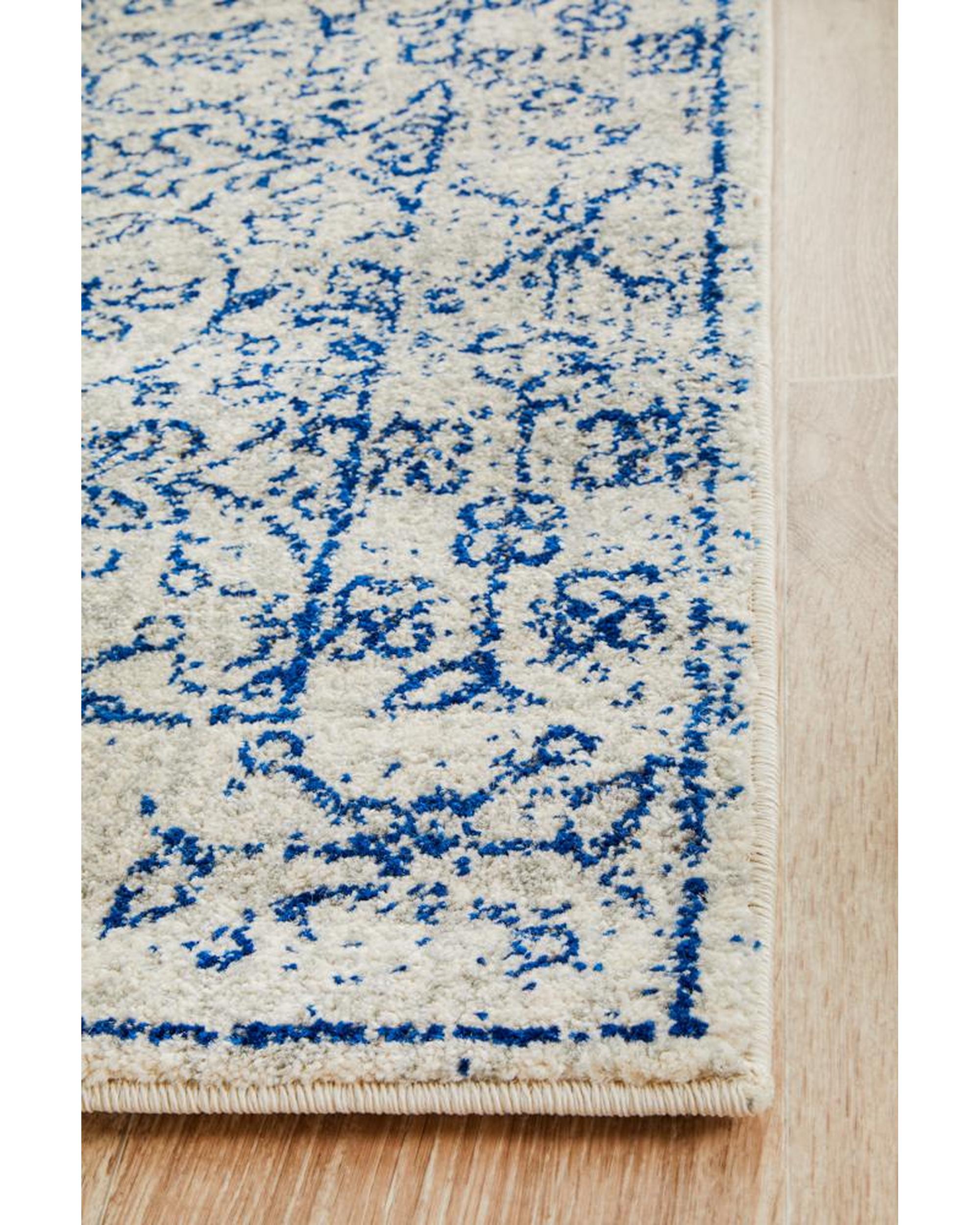 Evoke Whisper White Transitional Runner Rug Rug Culture