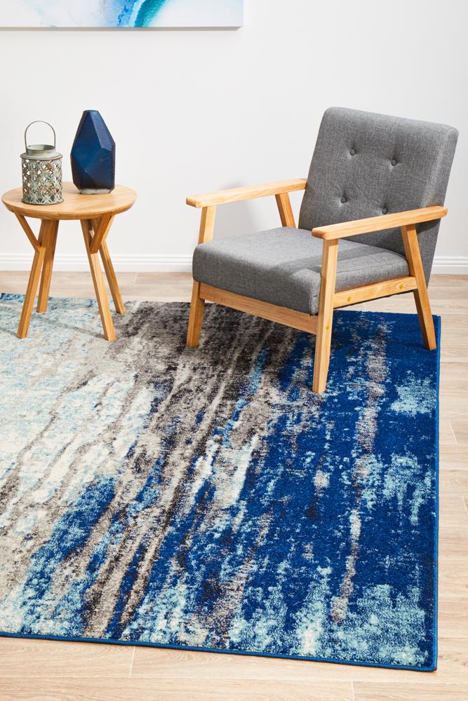 Evoke Transpose Blue Transitional Rug Rug Culture