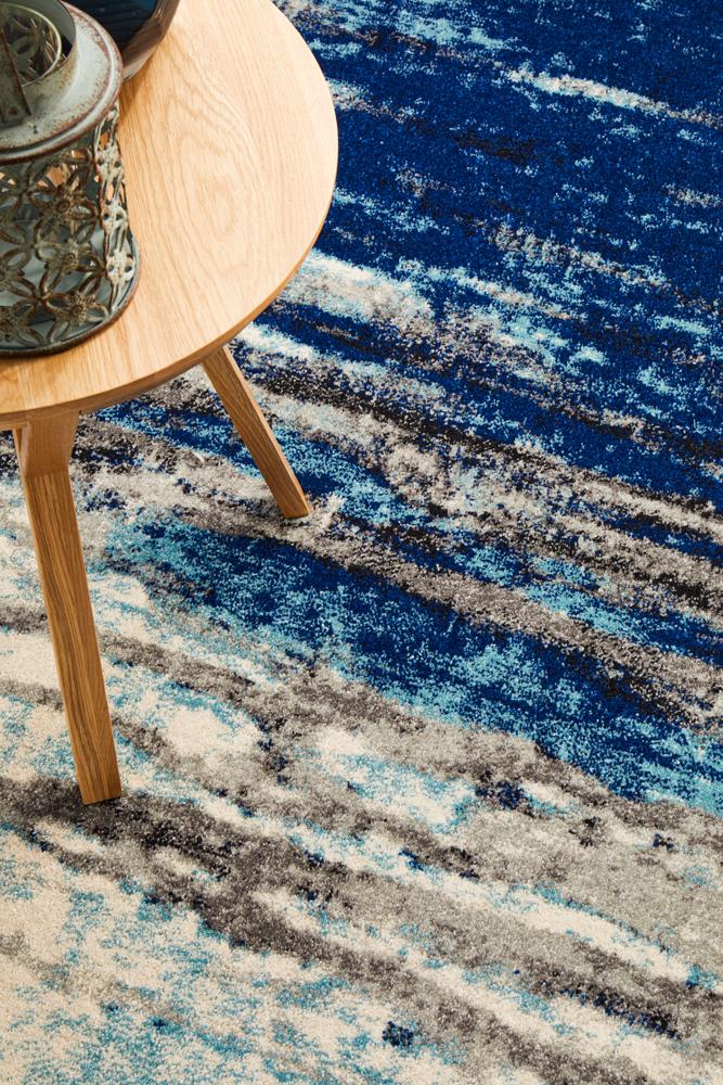 Evoke Transpose Blue Transitional Rug Rug Culture