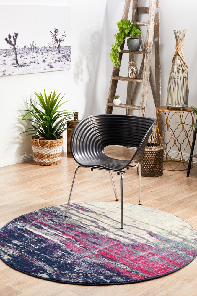 Evoke Bedrock Stone Transitional Round Rug Rug Culture