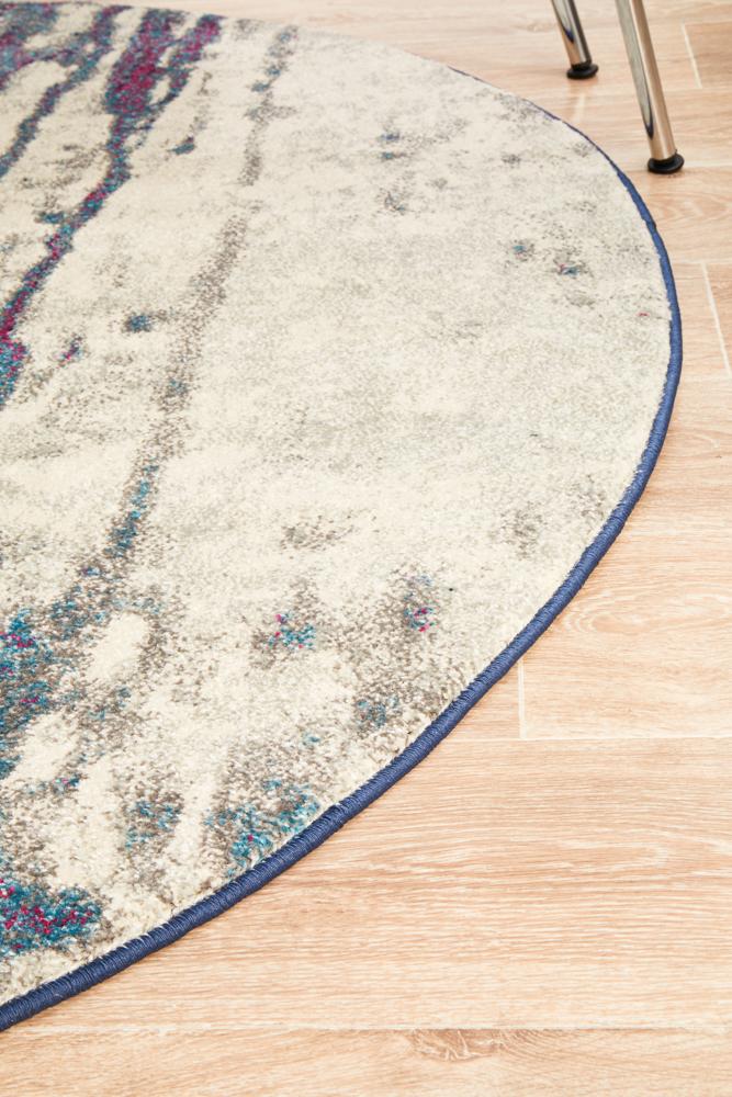Evoke Bedrock Stone Transitional Round Rug Rug Culture