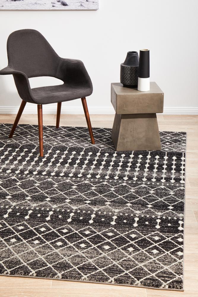 Evoke Simplicity Black Transitional Rug Rug Culture