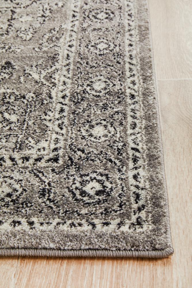 Evoke Stone Grey Transitional Runner Rug Rug Culture