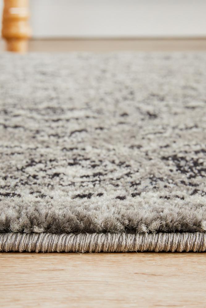 Evoke Stone Grey Transitional Runner Rug Rug Culture